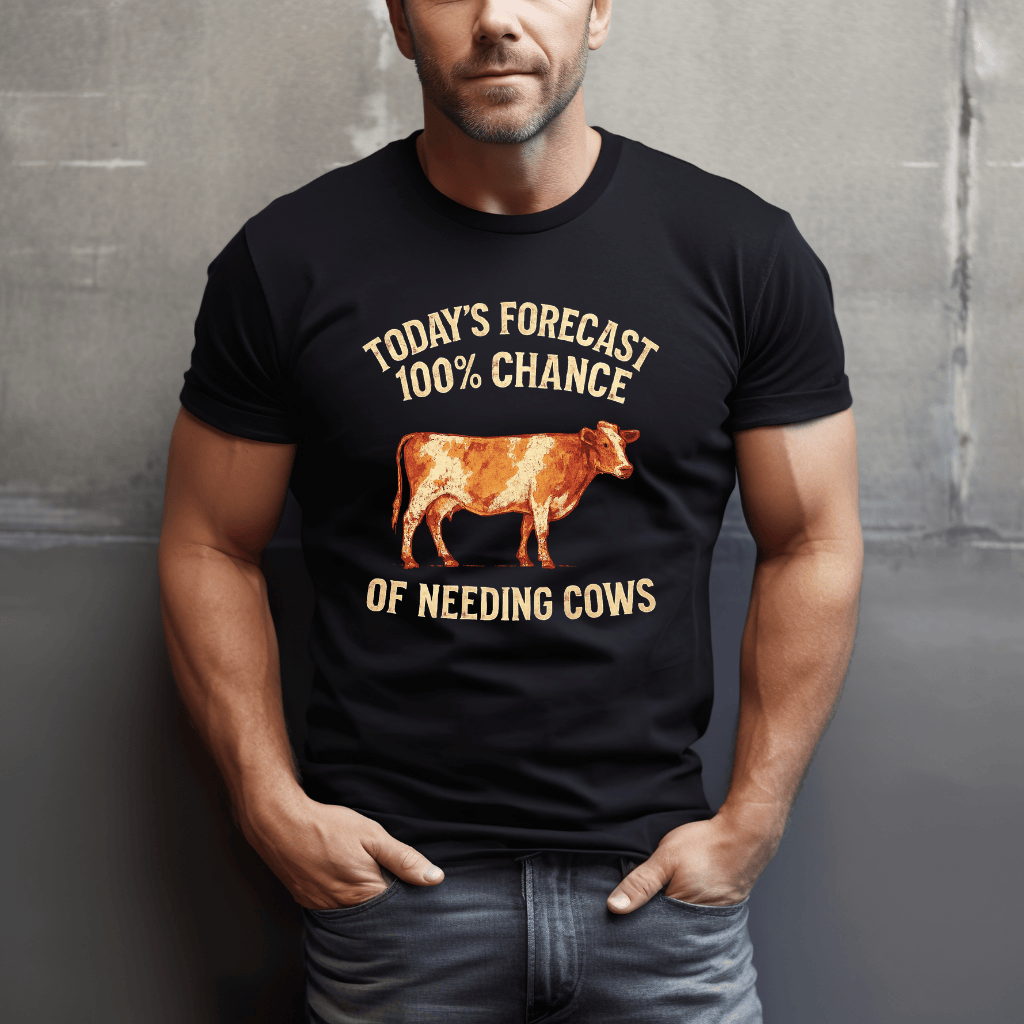 100% Chance Of Cows T-Shirt