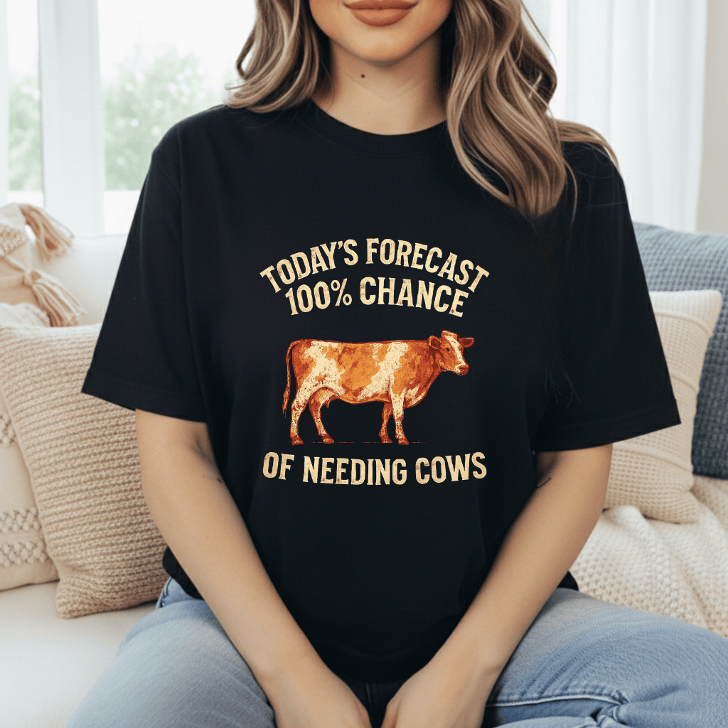 100% Chance Of Cows T-Shirt