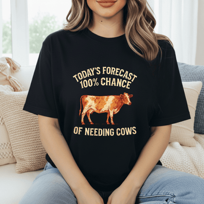 100% Chance Of Cows T-Shirt