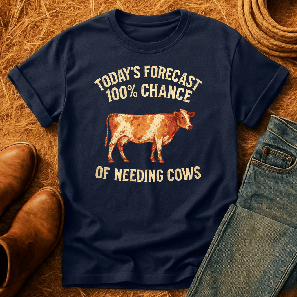 100% Chance Of Cows T-Shirt