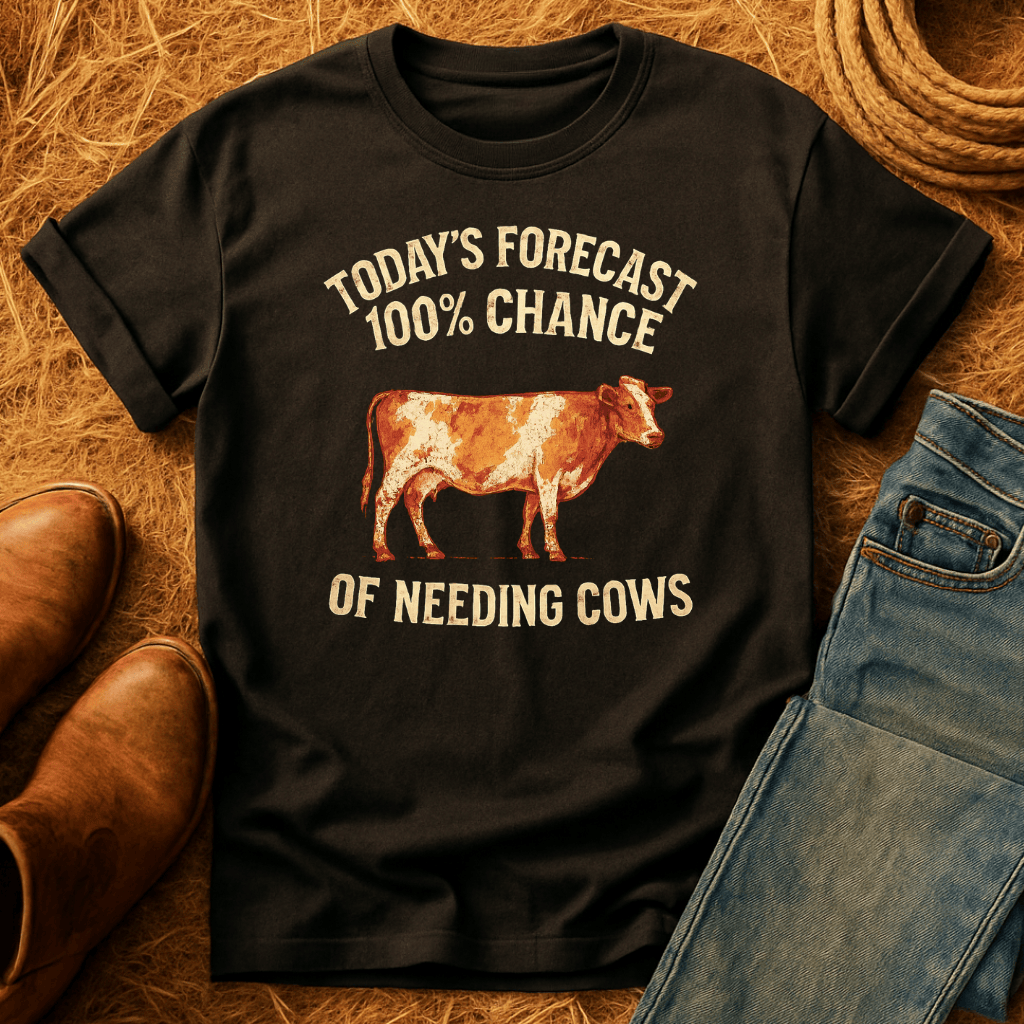 100% Chance Of Cows T-Shirt