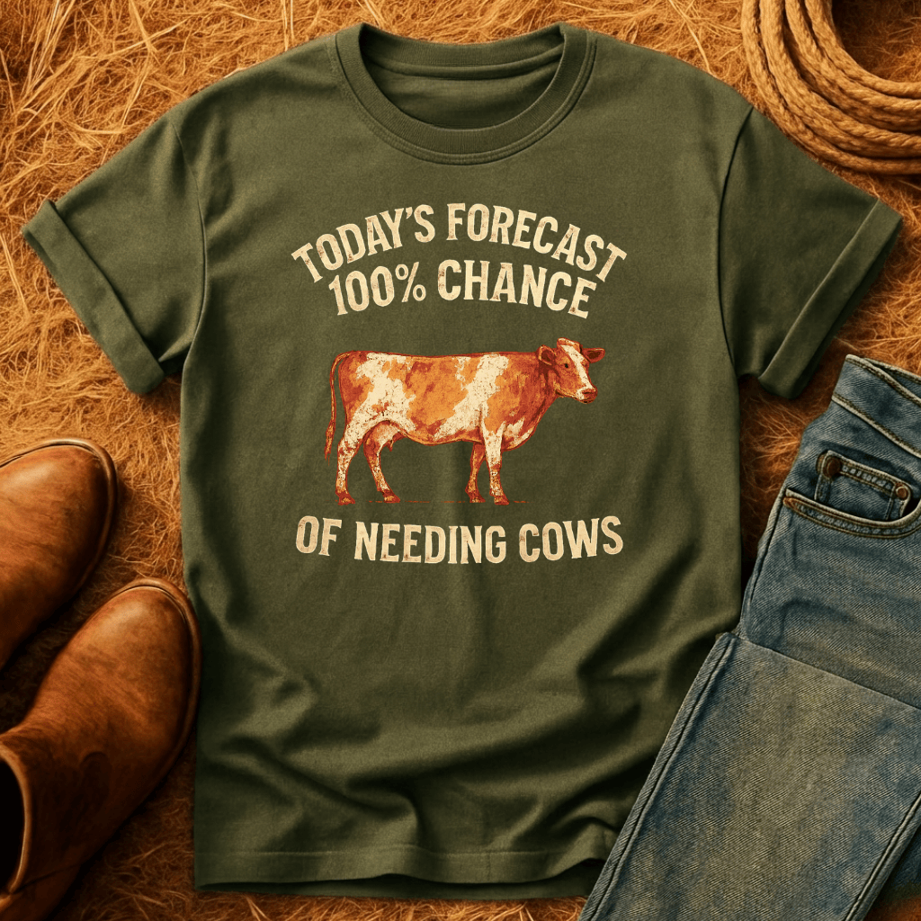 100% Chance Of Cows T-Shirt