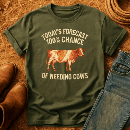 100% Chance Of Cows T-Shirt