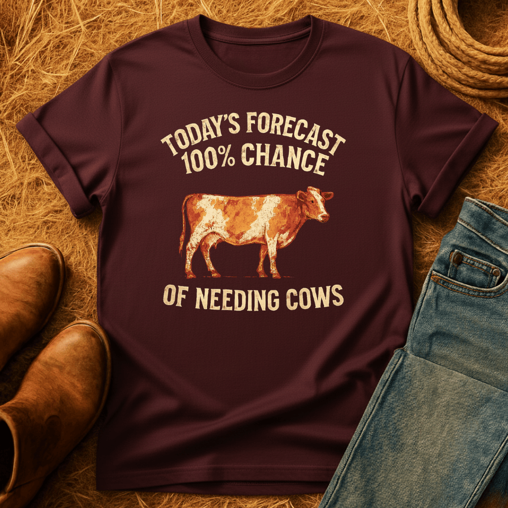 100% Chance Of Cows T-Shirt