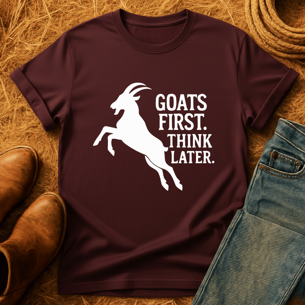 Goats First, Think Later T-Shirt