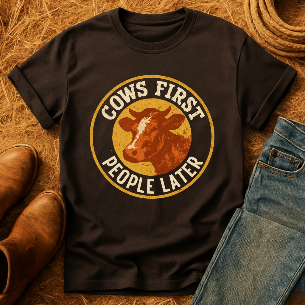 Cows First, People Later T-Shirt