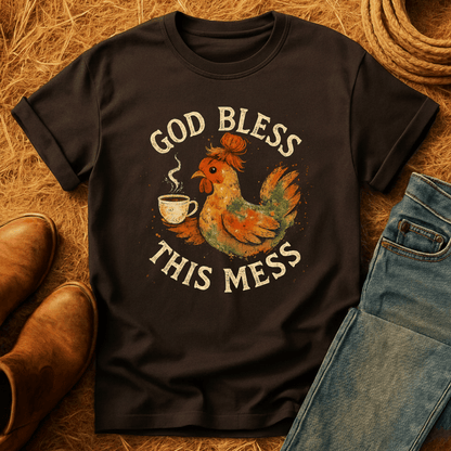 Bless This Mess Chickens T-Shirt