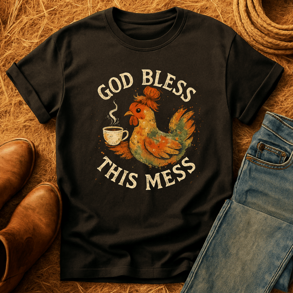 Bless This Mess Chickens T-Shirt