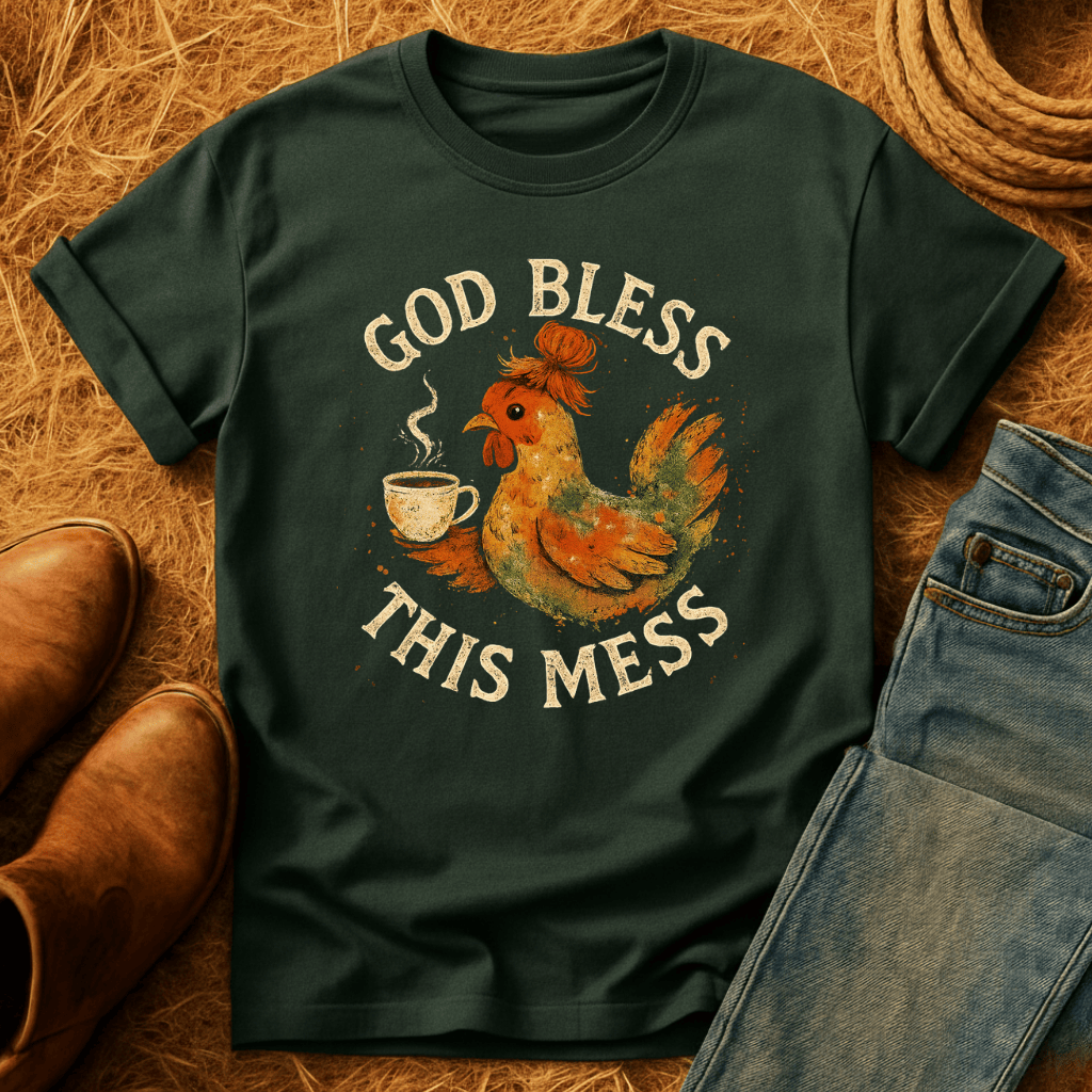 Bless This Mess Chickens T-Shirt