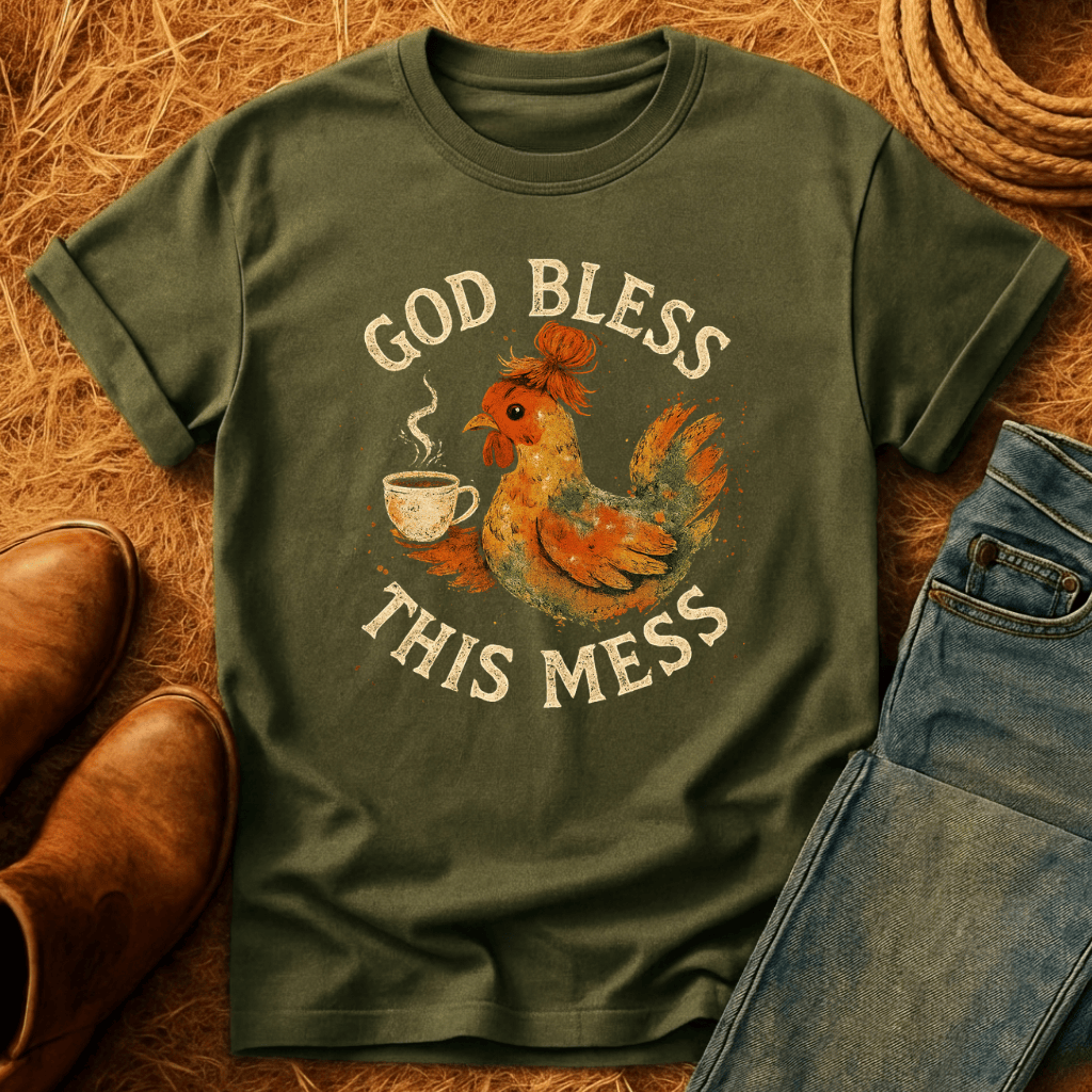 Bless This Mess Chickens T-Shirt