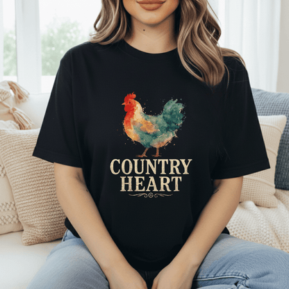 Country Heart Chickens T-Shirt