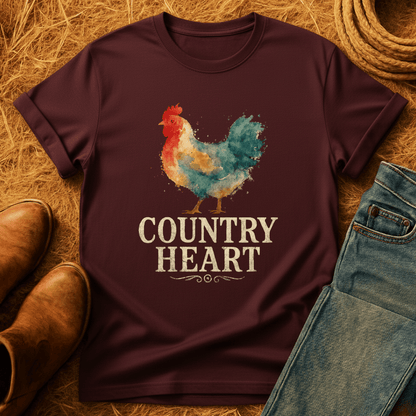 Country Heart Chickens T-Shirt