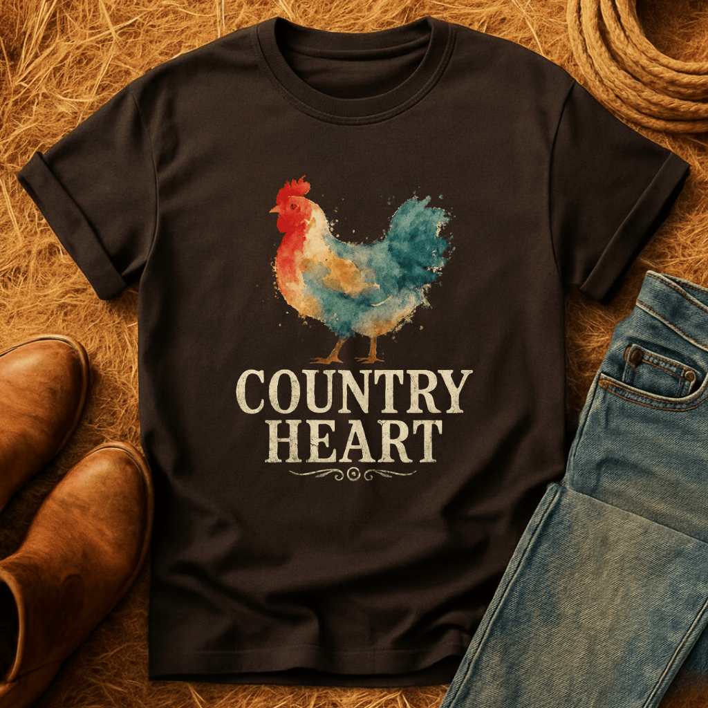 Country Heart Chickens T-Shirt