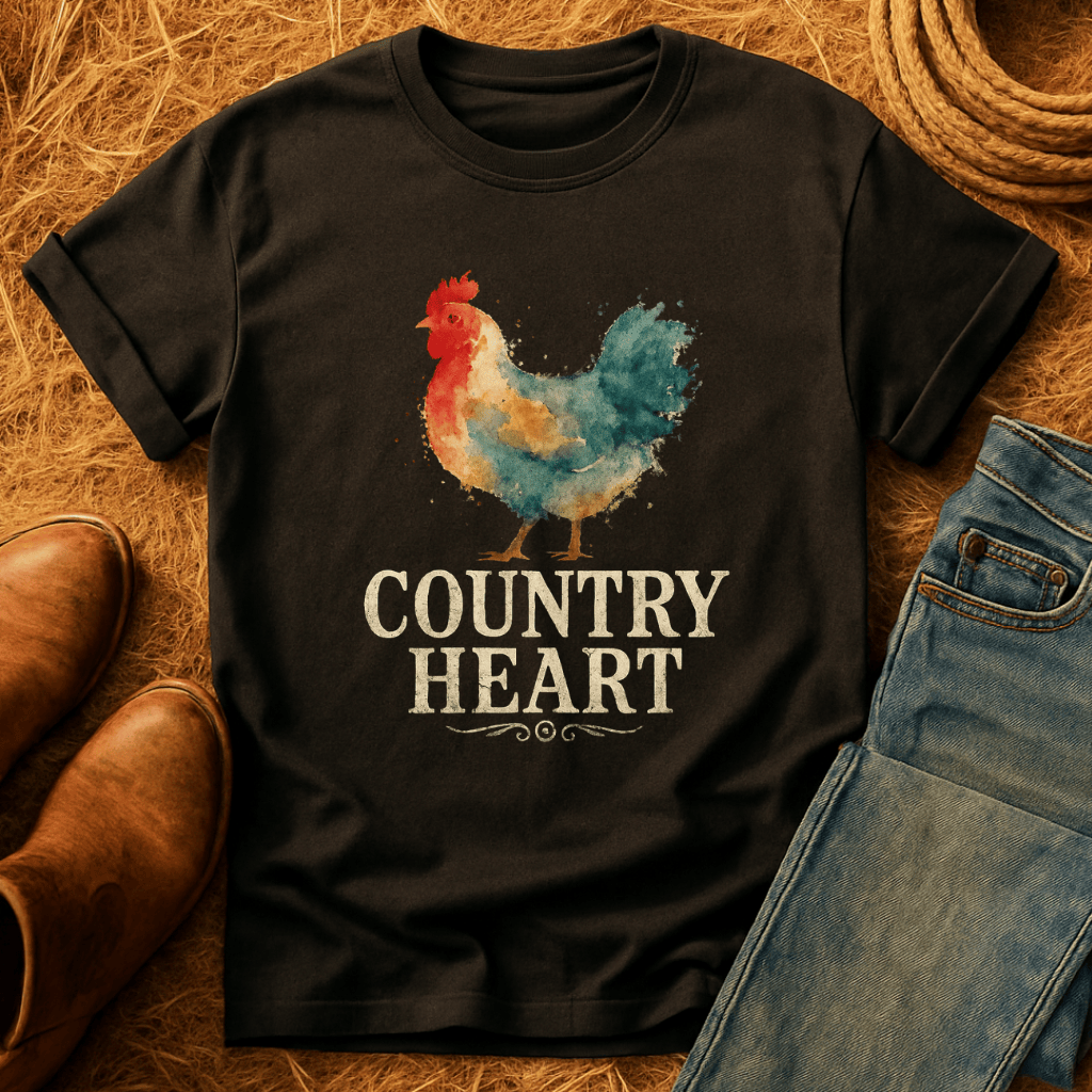 Country Heart Chickens T-Shirt