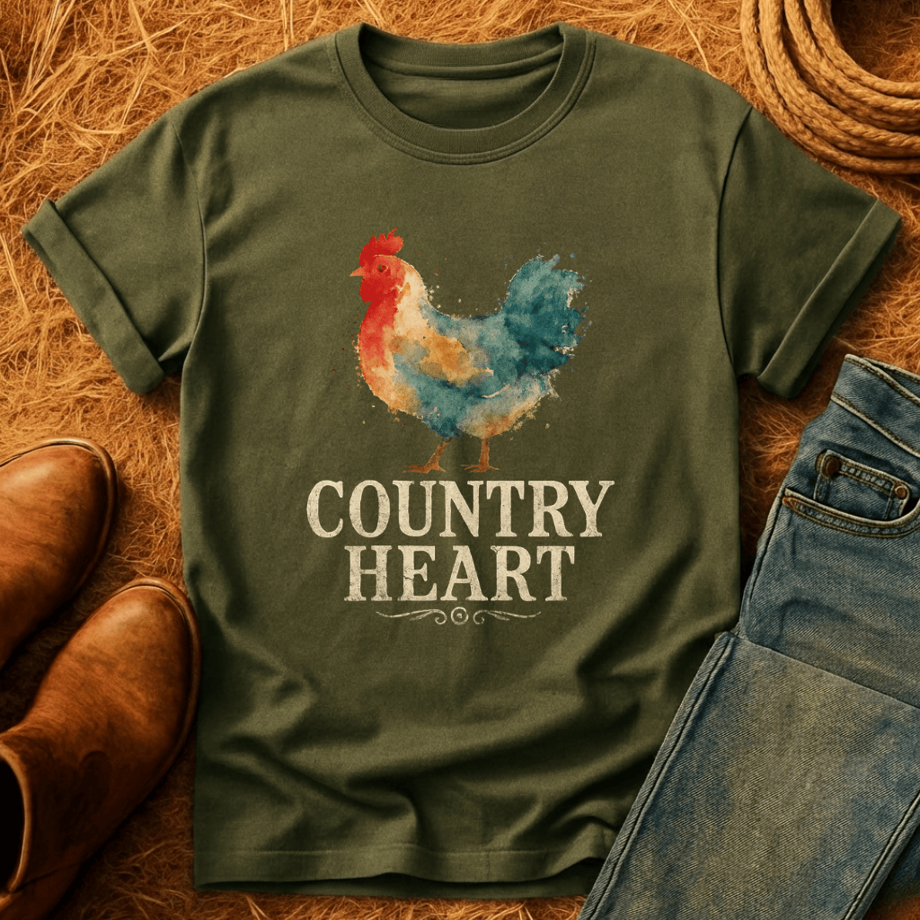 Country Heart Chickens T-Shirt
