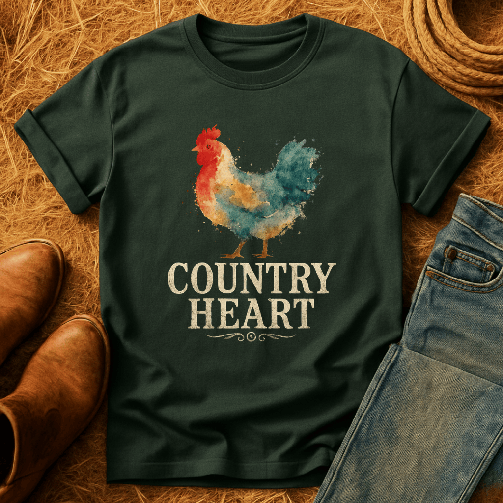 Country Heart Chickens T-Shirt