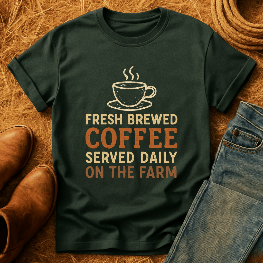 Fresh Coffee On The Farm T-Shirt