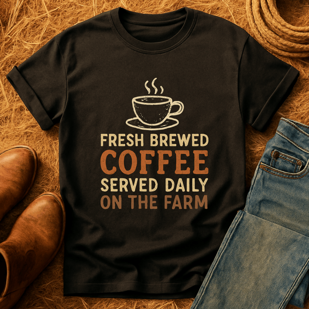 Fresh Coffee On The Farm T-Shirt