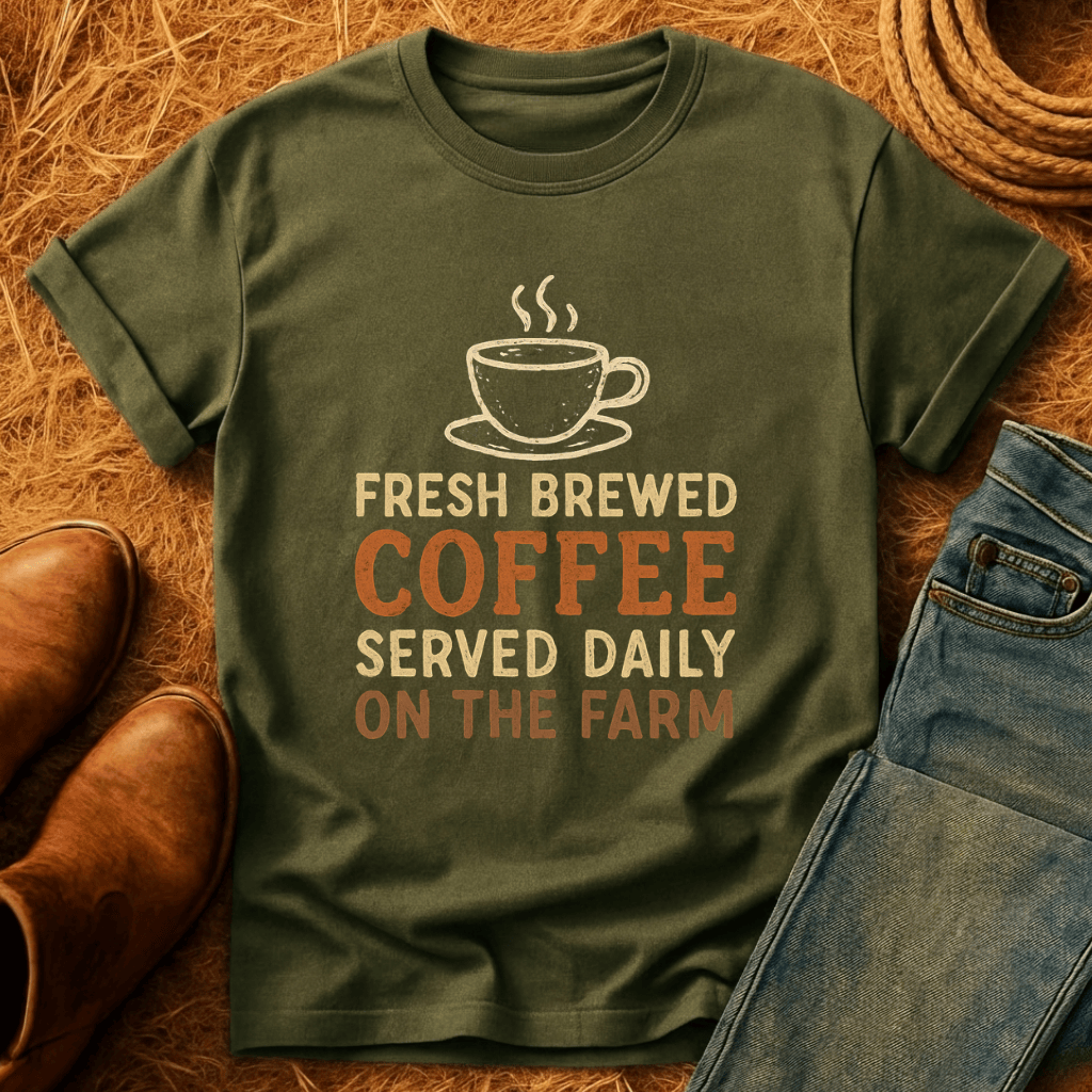 Fresh Coffee On The Farm T-Shirt