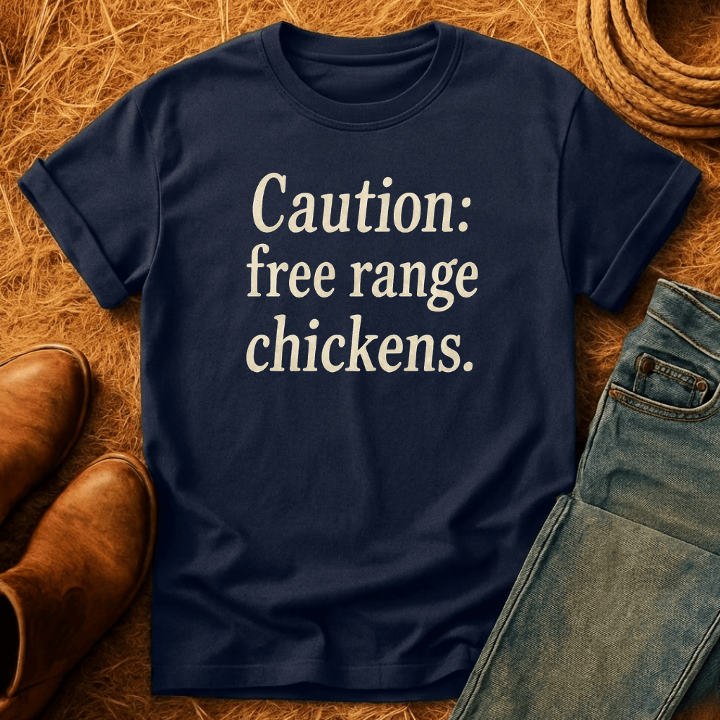 Caution: Free Range Chickens T-Shirt