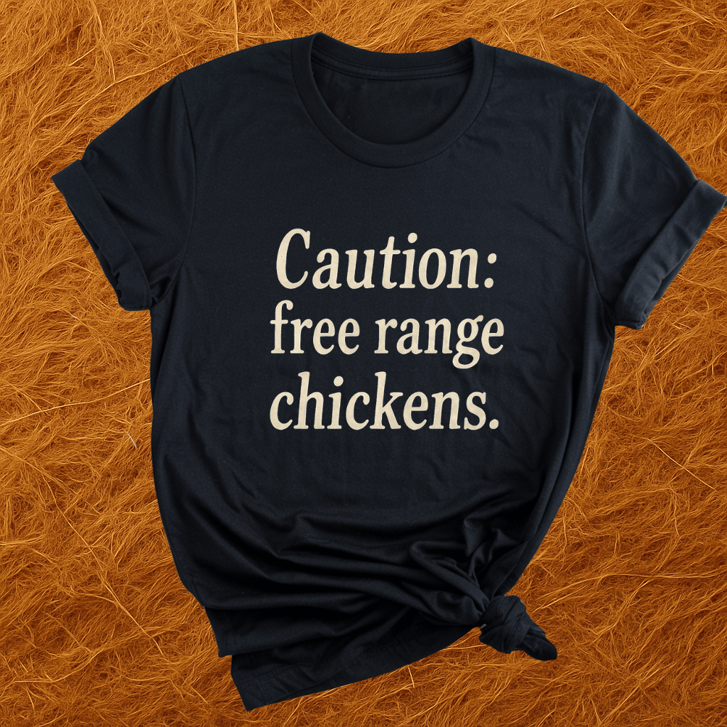 Caution: Free Range Chickens T-Shirt