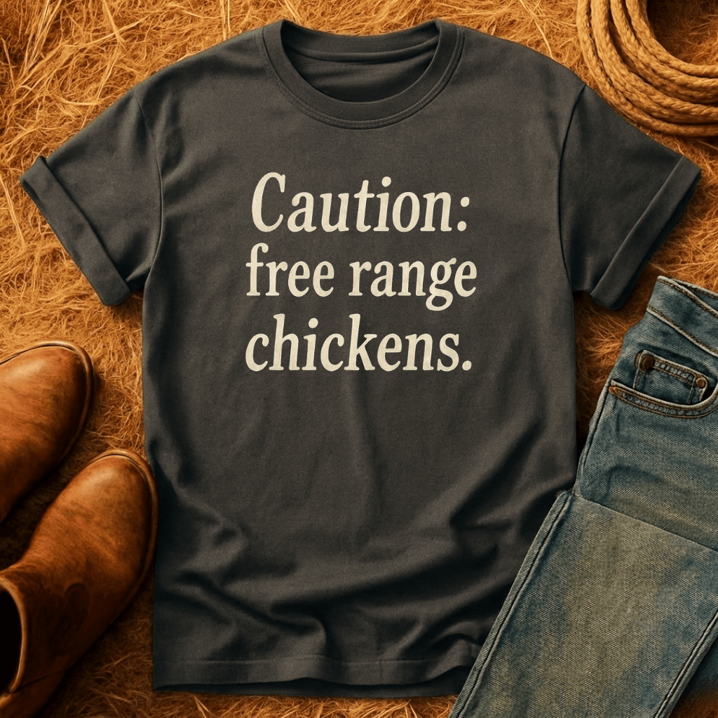 Caution: Free Range Chickens T-Shirt