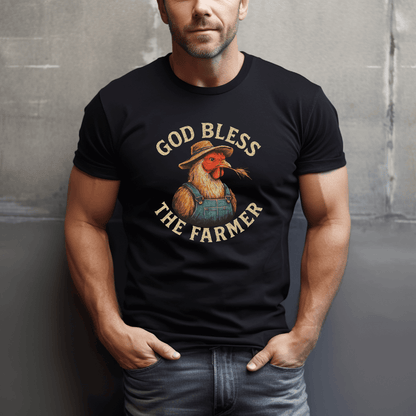 God Bless The Farmer Chickens T-Shirt