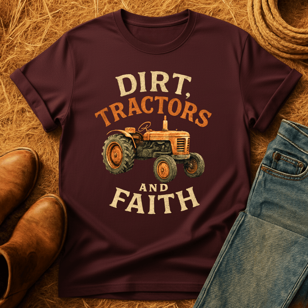 Dirt, Tractors, Faith T-Shirt