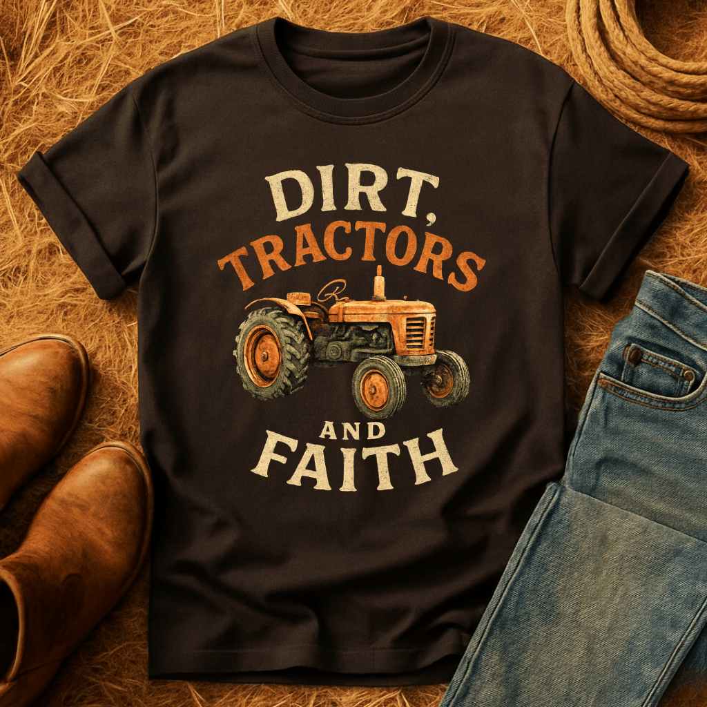 Dirt, Tractors, Faith T-Shirt