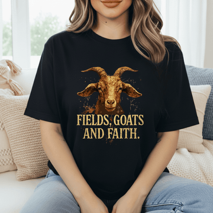 Fields, Goats, Faith T-Shirt
