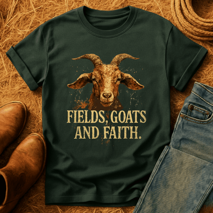 Fields, Goats, Faith T-Shirt