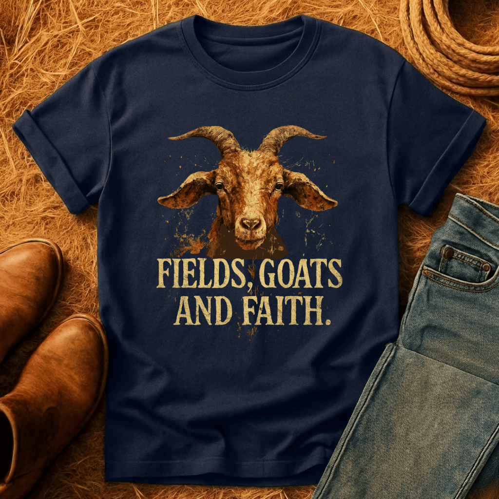 Fields, Goats, Faith T-Shirt