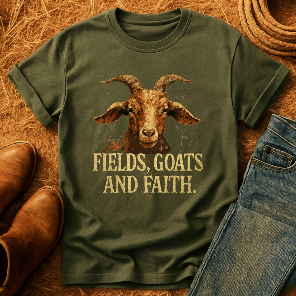 Fields, Goats, Faith T-Shirt