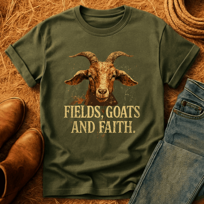 Fields, Goats, Faith T-Shirt