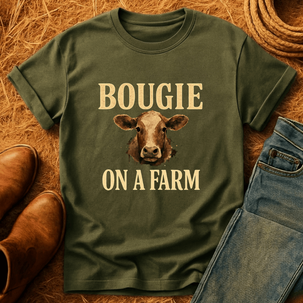 Bougie On A Farm Cows T-Shirt