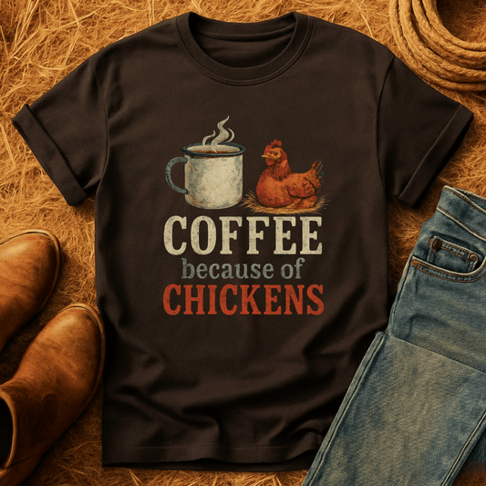 Coffee Because Of Chickens T-Shirt
