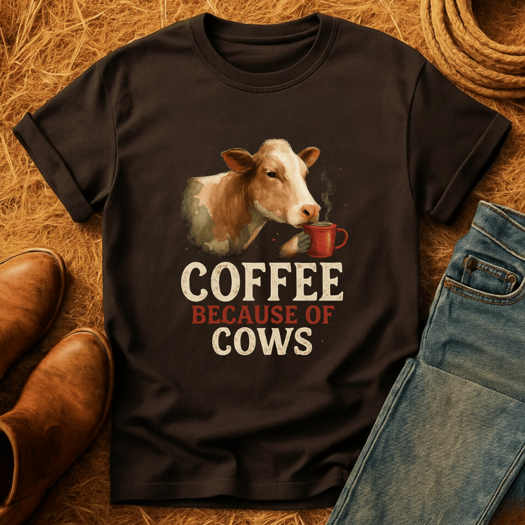 Coffee Because Of Cows T-Shirt