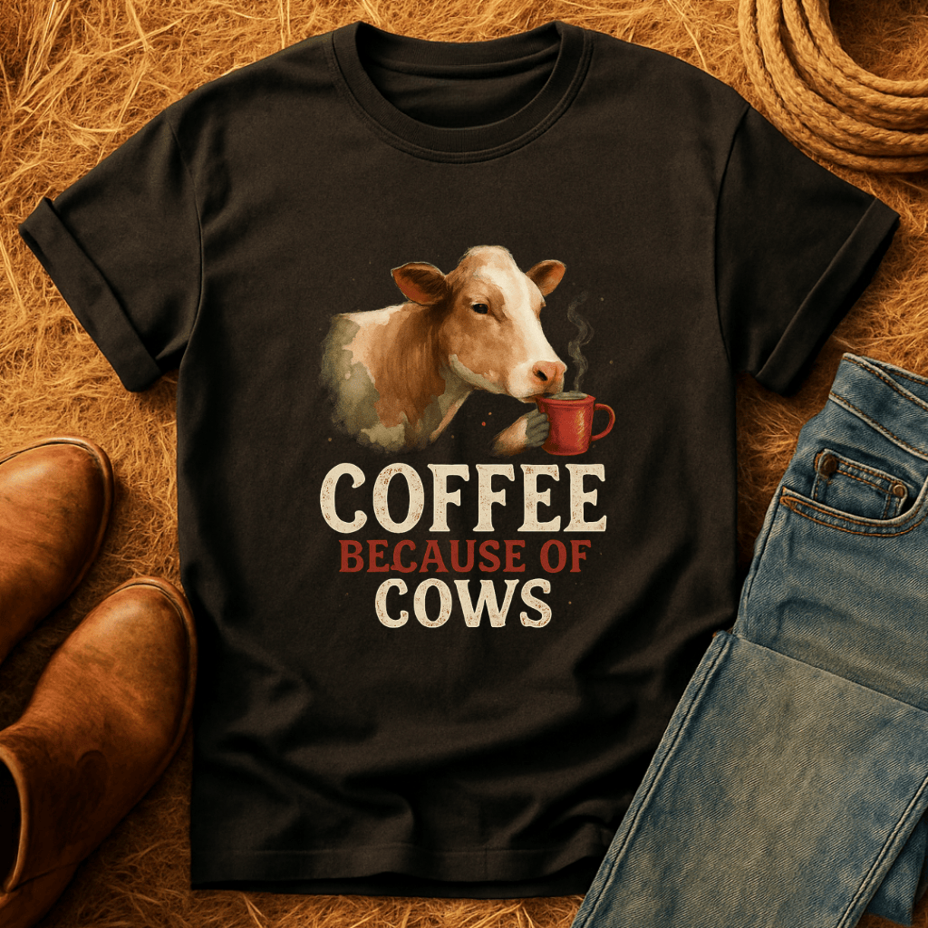 Coffee Because Of Cows T-Shirt