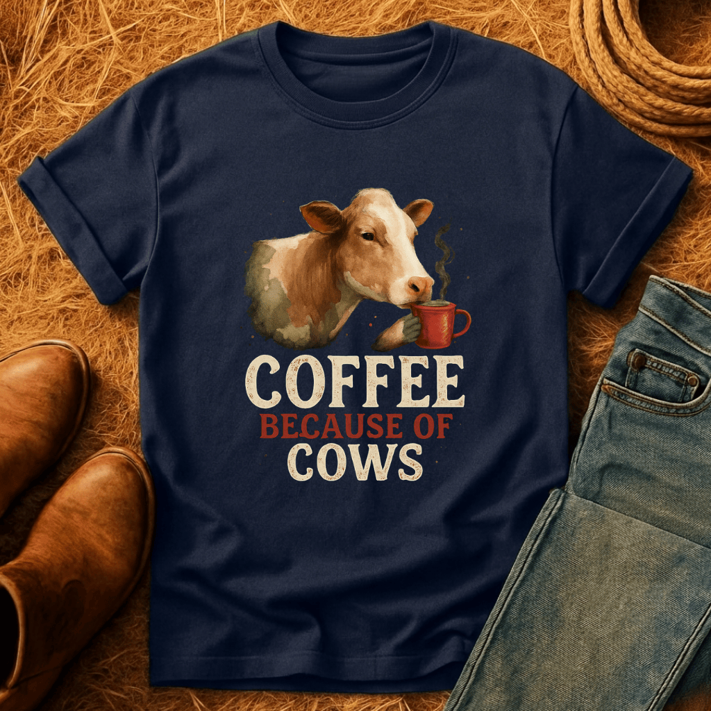 Coffee Because Of Cows T-Shirt