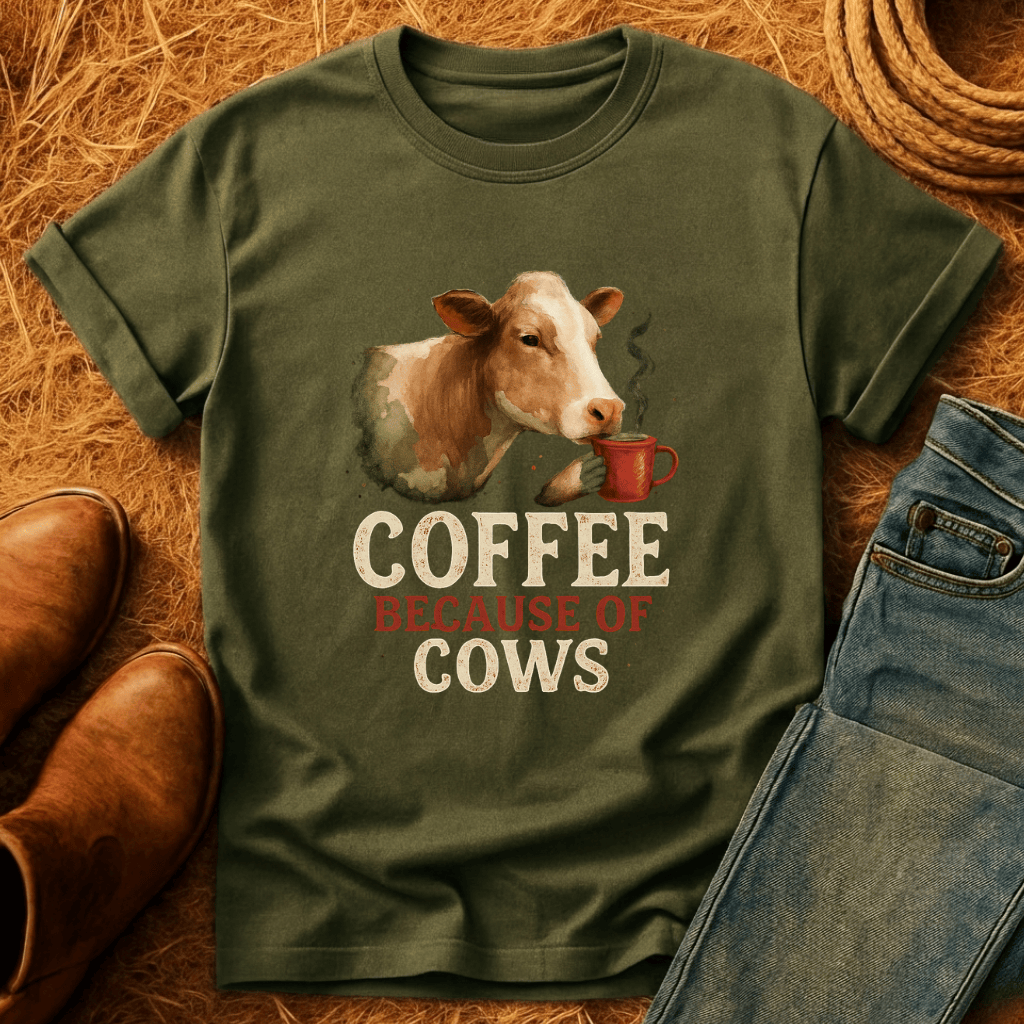 Coffee Because Of Cows T-Shirt