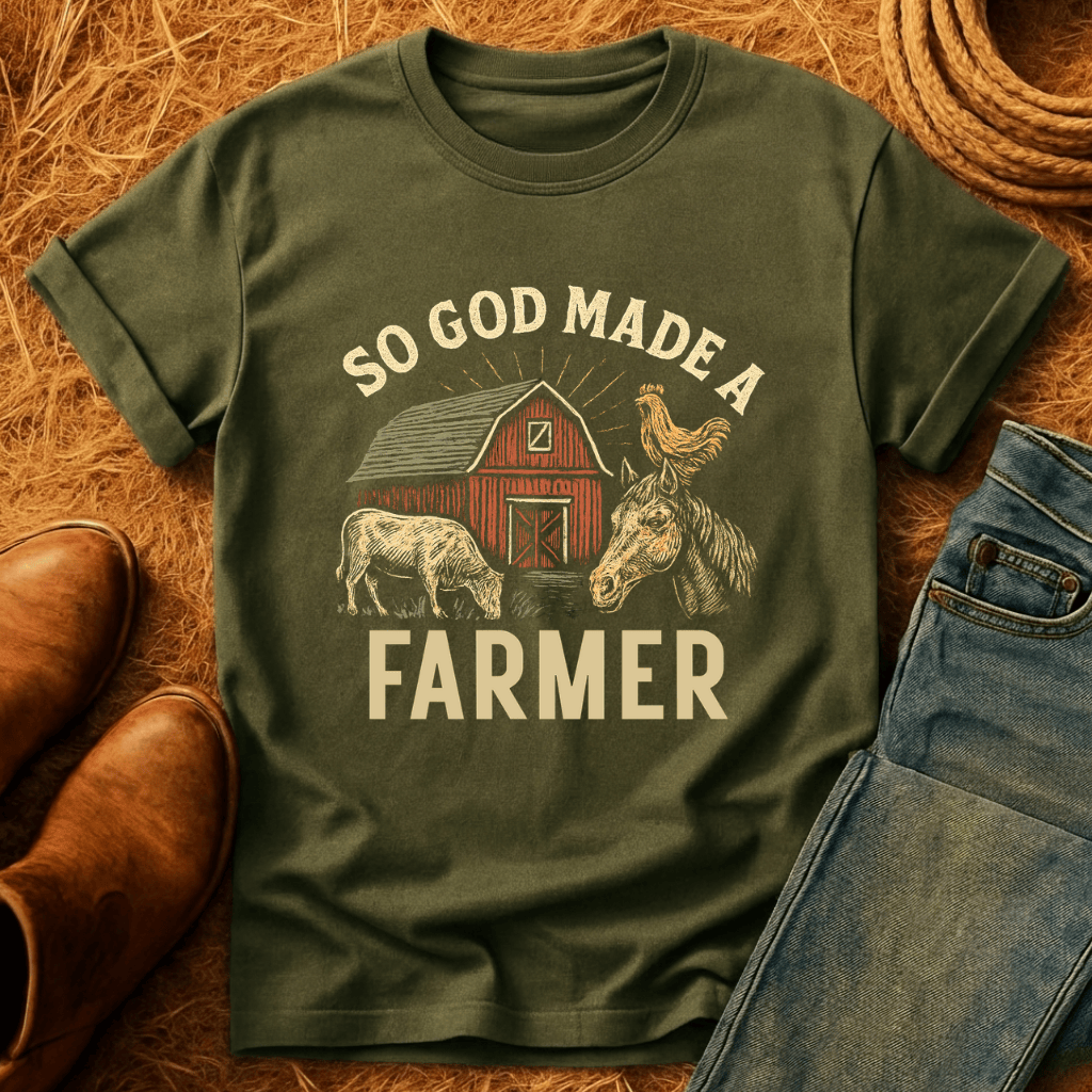 God Made A Farmer T-Shirt