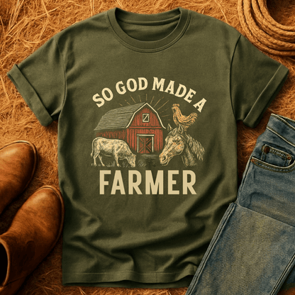 God Made A Farmer T-Shirt