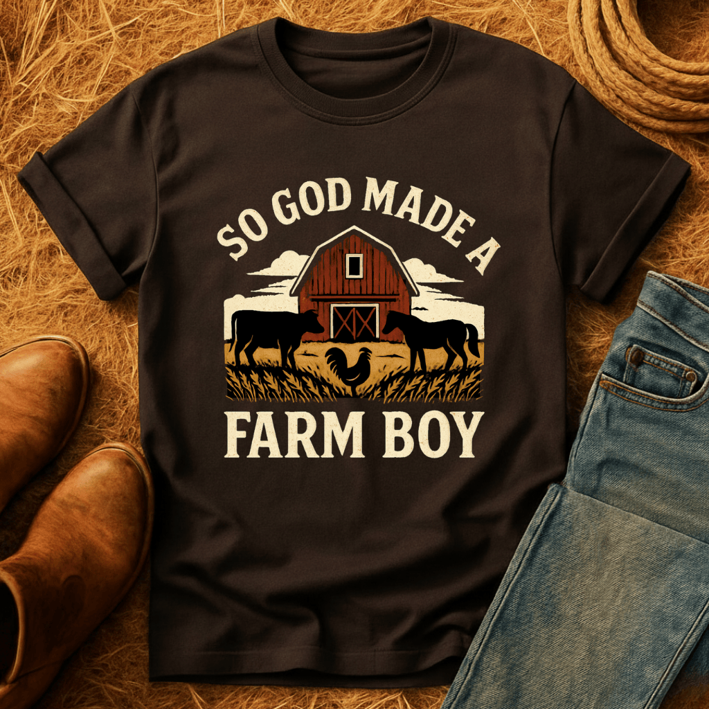 God Made A Farm-Boy T-Shirt
