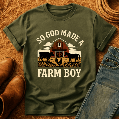 God Made A Farm-Boy T-Shirt