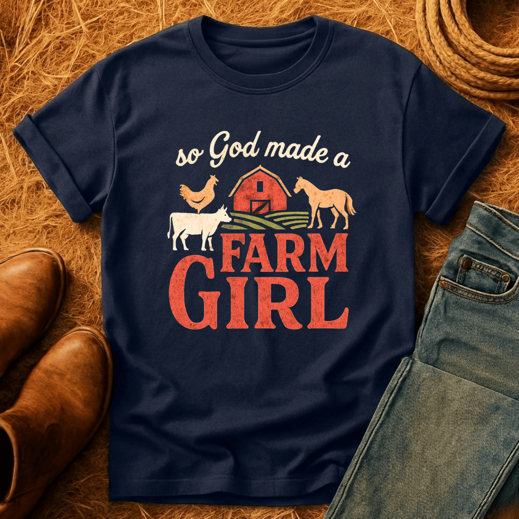 God Made A Farm-Girl T-Shirt