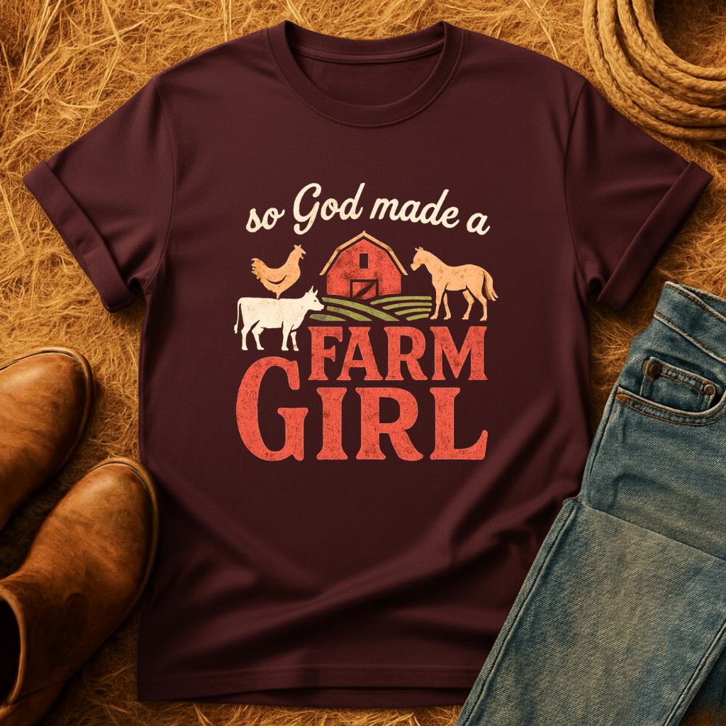 God Made A Farm-Girl T-Shirt