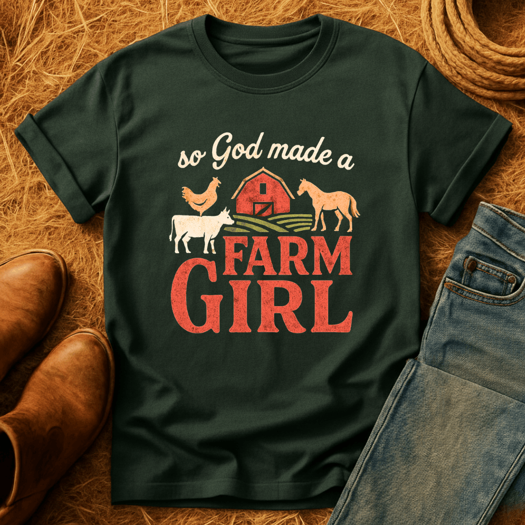 God Made A Farm-Girl T-Shirt