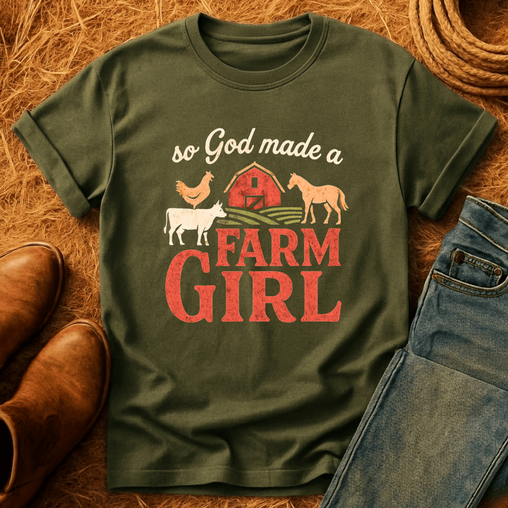 God Made A Farm-Girl T-Shirt