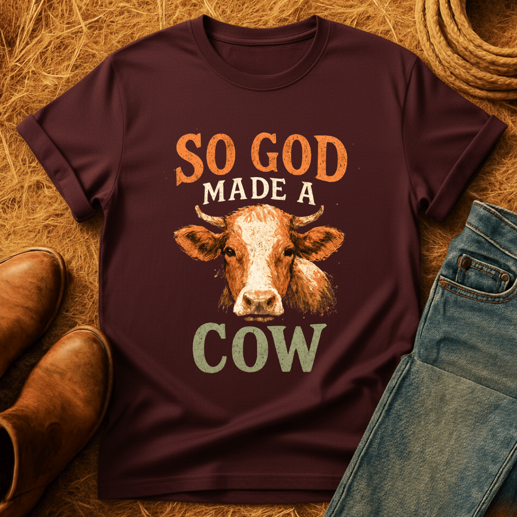 God Made A Cow T-Shirt