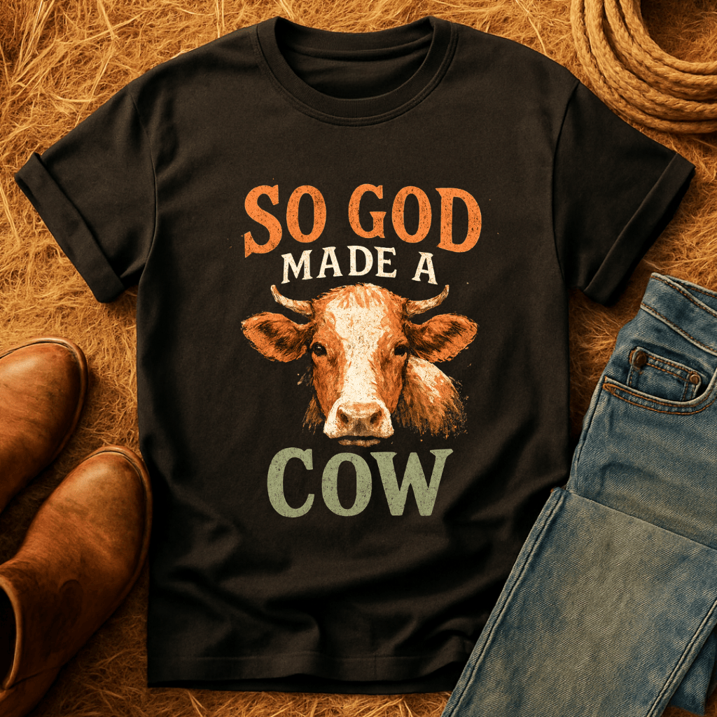 God Made A Cow T-Shirt